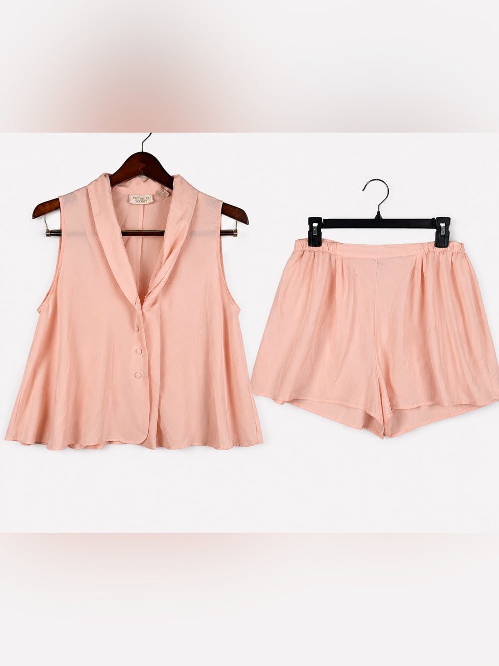 Vintage Victoria’s Secret Gold Label Pink Pajama Lingerie Set L